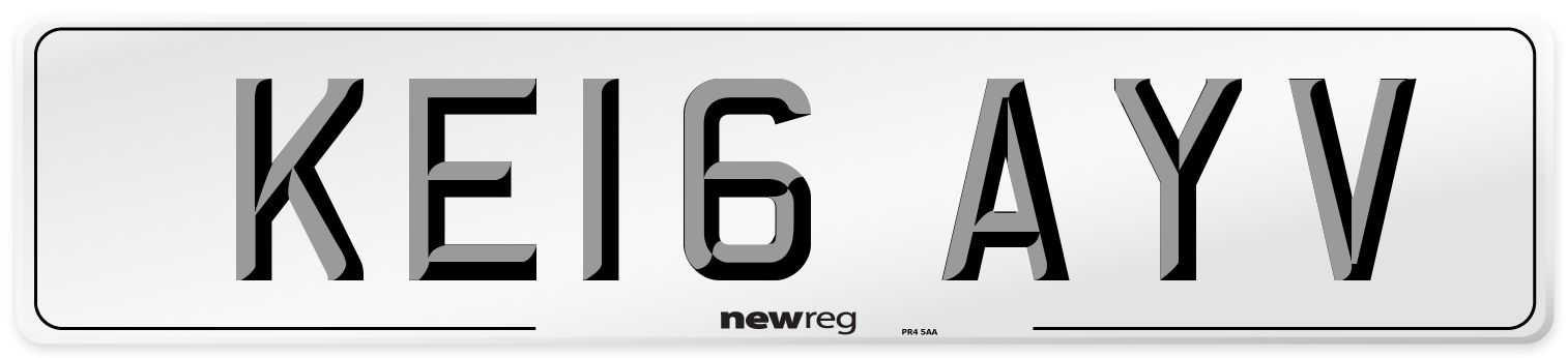 KE16 AYV Number Plate from New Reg